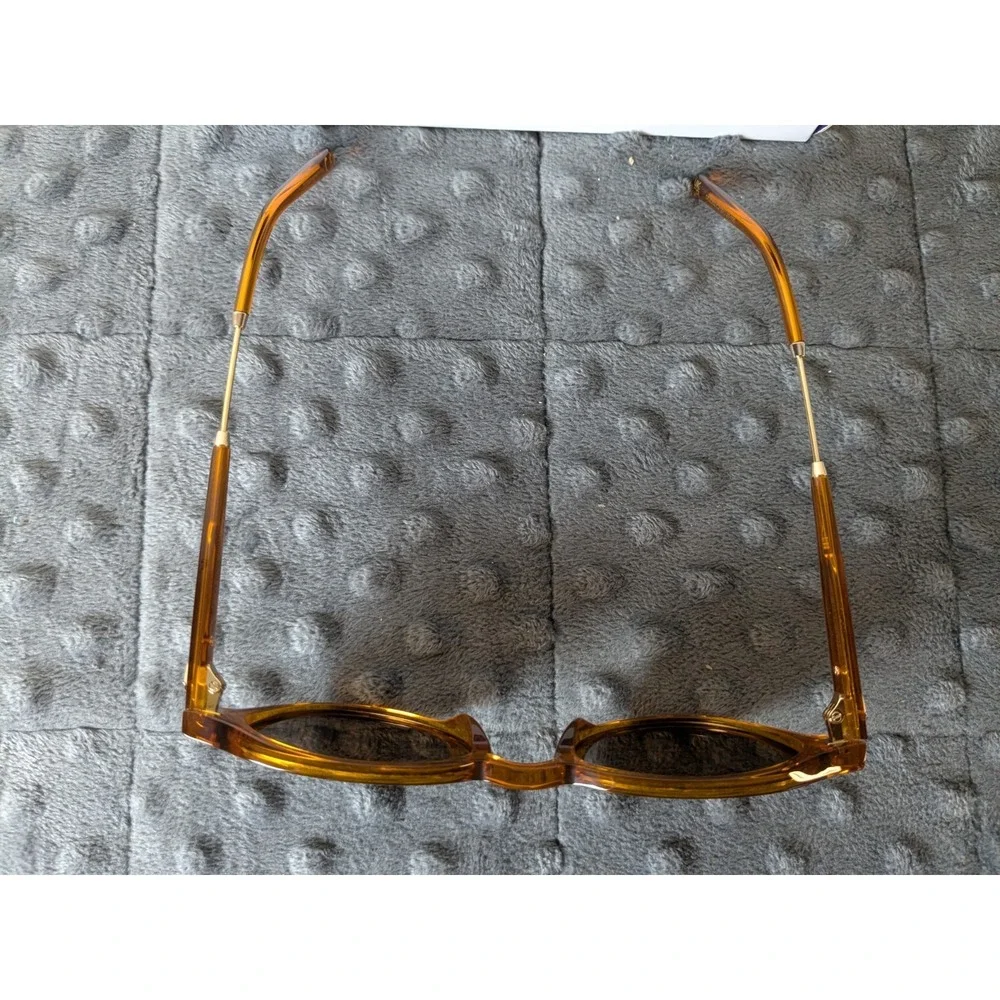 DUCO Round Classic Polarized Sunglasses With Brown Frames Black Lens‎